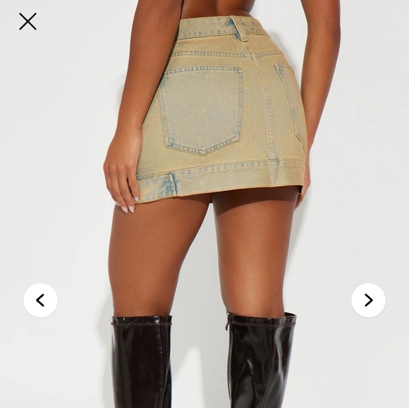 Fashion Nova Vintage Style Mini Skirt L - Picture 3 of 5